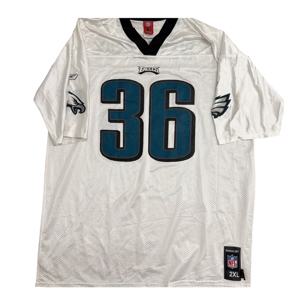 Reebok Brian Westbrook Philadelphia Eagles NFL Jersey Mens 2XL White Away 36